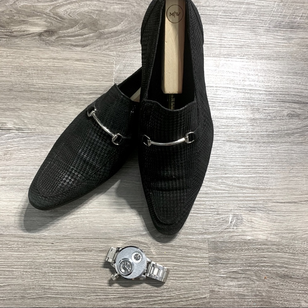 Black Suede Leather men’s Slip-On